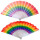 Fächer Regenbogen Glitter Pridefächer Kunststoff Transparent Glitzer