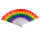 Fächer Regenbogen Glitter Pridefächer Kunststoff Transparent Glitzer
