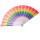 Fächer Regenbogen Glitter Pridefächer Kunststoff Transparent Glitzer