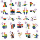 Aufkleber Regenbogen 1Stück PRIDE verschiedene Motive 3-7cm
