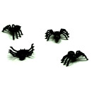 50 Mini-Kunst-Spinnen in Schwarz 2cm Halloween