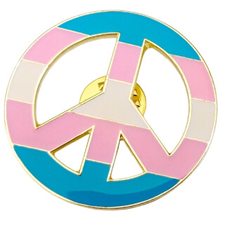 Trans-Peace-Anstecker LGBT Pin 34mm Frieden Transgeschlechtlich