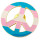 Trans-Peace-Anstecker LGBT Pin 34mm Frieden Transgeschlechtlich