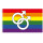 Regenbogenflagge 90×150 cm – Gay Pride mit Männersymbolen LGBTQ+ Deko