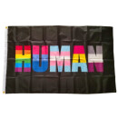 Flaggen 90 x150cm Human auf Schwarz