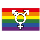 Flaggen 90 x150cm Regenbogen + Transgender Symbol