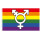 Regenbogen + Transgender Symbol