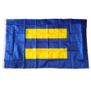 Human Rights Equal blaue Flagge 90 x150cm gelbe Streifen