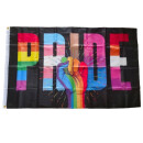 Regenbogen PRIDE Schwarz + bunte Faust Flaggen 90 x150cm