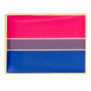 Bi-Sexuell Pins Rechteck 25mm Pride Anstecker Brosche