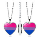 Bisex Kette + Herz-Anhänger Bisexuell 3cm...