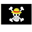 Flagge Piraten One Pice / One Love mit Strohhut-Motiv...