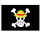 Flagge Piraten One Pice / One Love mit Strohhut-Motiv Statement-Flagge „Totenkopf + Strohhut“ – Symbol des Widerstands gegen neoliberale Verhältnisse 90 x 150 cm gebraucht