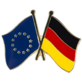 Doppel-Flaggen-Pin EU + Deutschland