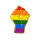 Rainbow-Fist Pin  25mm Pride Anstecker Regenbogen Faust Button