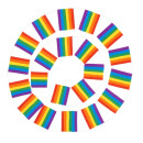 Regenbogenwimpelkette (Pride) – 7 Meter Wimpelkette...