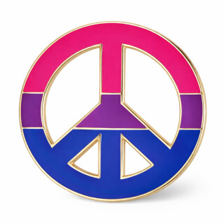 Bisexuell-Peace-Anstecker Bi Pin LGBT 33mm Frieden