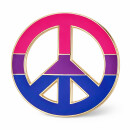 Bisexuell-Peace-Anstecker Bi Pin LGBT 33mm Frieden