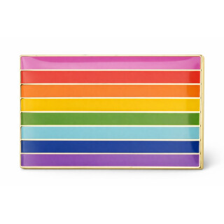 Pride-Flaggen-Pin 8-Streifen Rechteck 25mm Pride Anstecker  8-farbig 1978
