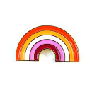 Regenbogen-Pins in Lesbisch neu / Sonne LGBT 30x15mm