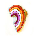 Regenbogen-Pins in Lesbisch neu / Sonne LGBT 30x15mm