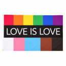 Flaggen Love is Love mit Regenbogen-Streifen 90 x150cm