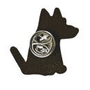 Hund in Regenbogen Streifen + Sonnenbrille Teddy Dog Anstecker Pin LGBT