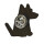 Hund in Regenbogen Streifen + Sonnenbrille Teddy Dog Anstecker Pin LGBT