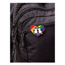 Pride Pin Regenbogenherz mit Pinguinen – Emaille Anstecker 30 x 23 mm