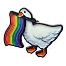 Gans Pin mit Regenbogenflagge – 25×24 mm...