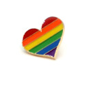 10er Set Regenbogen-Herz Butterfly Clip 2,5cm Pride...