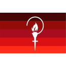 Flagge Queere Weiblichkeit mit Fackel – Prideflag...