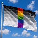 Flagge Heteroflexible – Prideflag Grau Regenbogen...