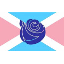 Flagge Crossdresser – Prideflag mit Rose 90x150cm