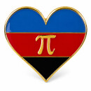 Polyamory Herz mit Butterfly Clip 2,5 cm Pride Poly Pin